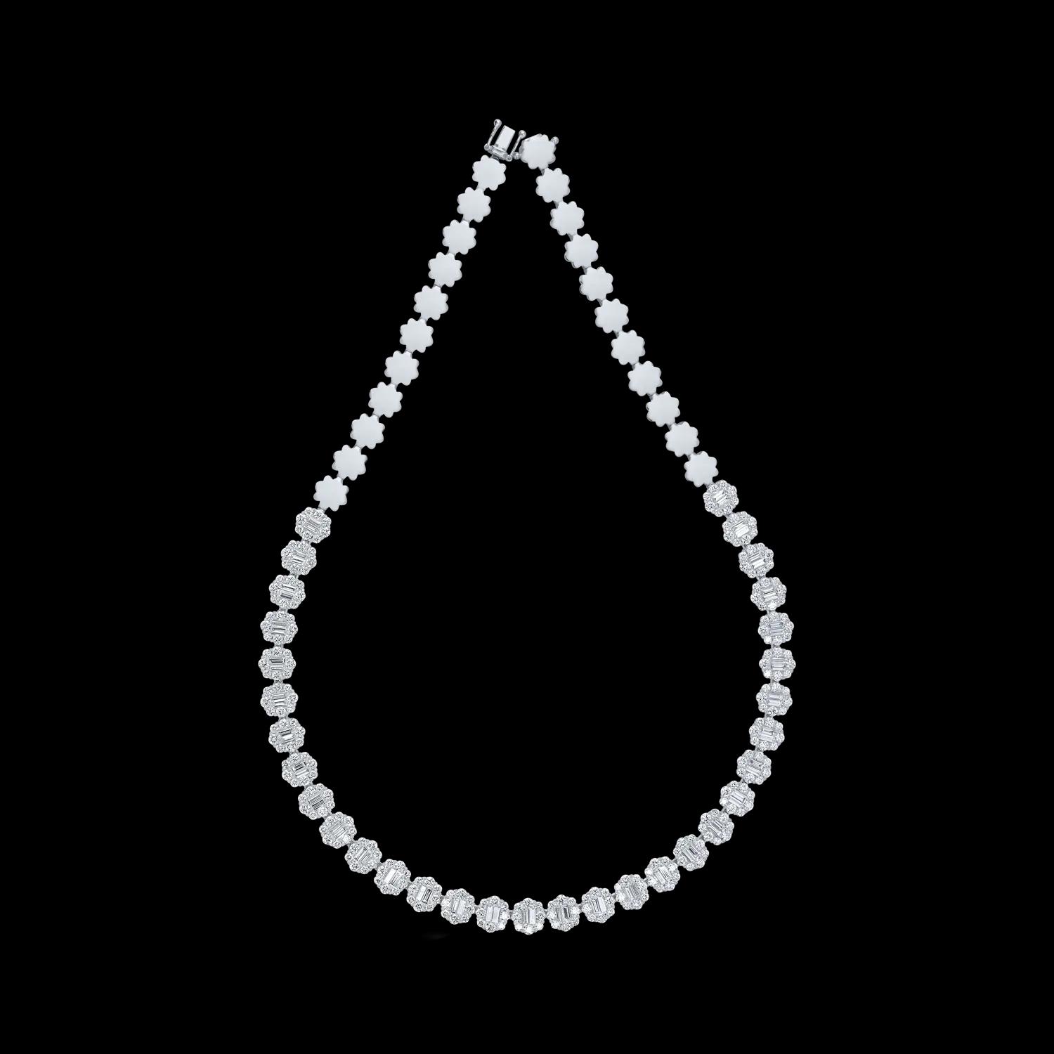 Fehérarany nyaklánc 11.3ct gyémántokkal