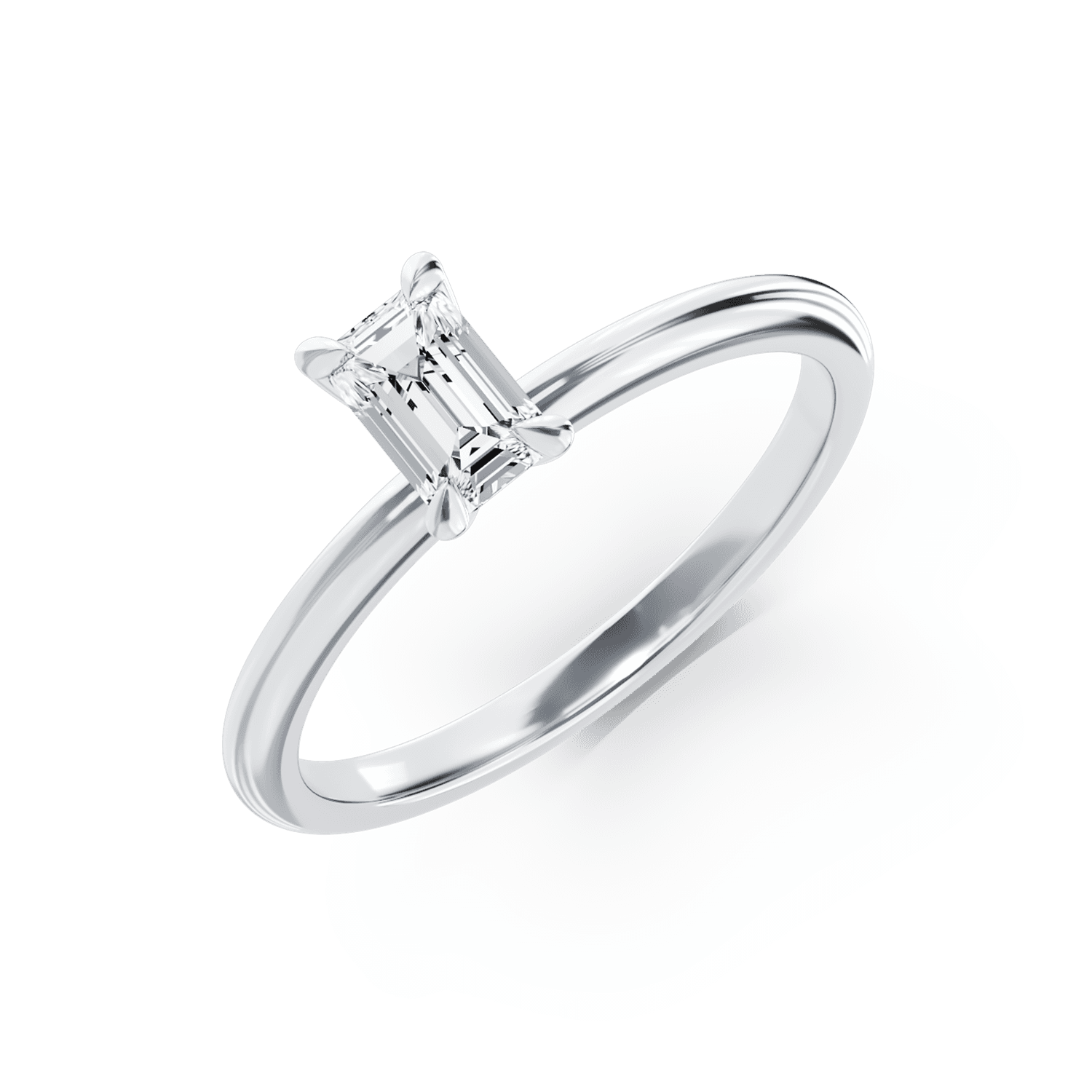 18k fehér arany eljegyzési gyűrű 0.3ct pasziánsz gyémánt