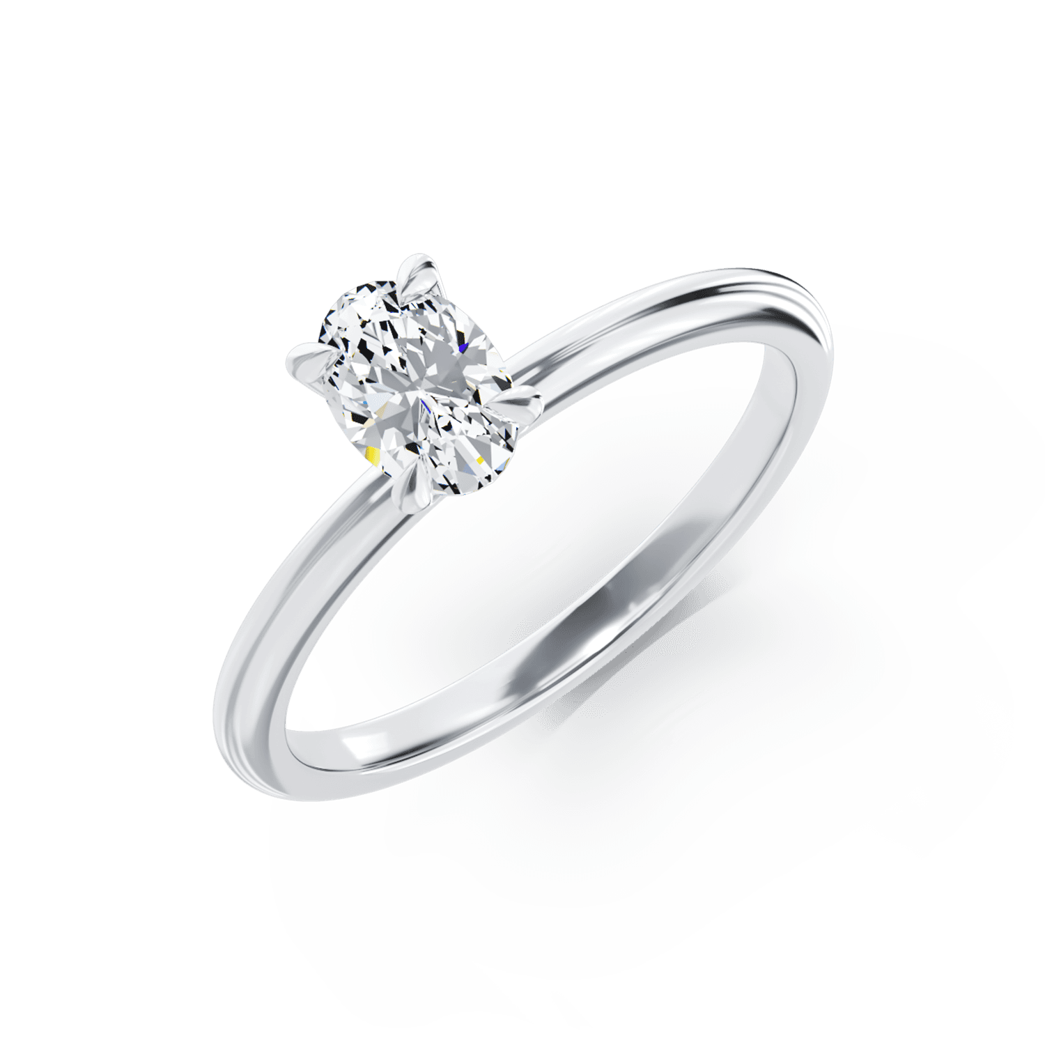 18k fehér arany eljegyzési gyűrű 0.3ct pasziánsz gyémánt