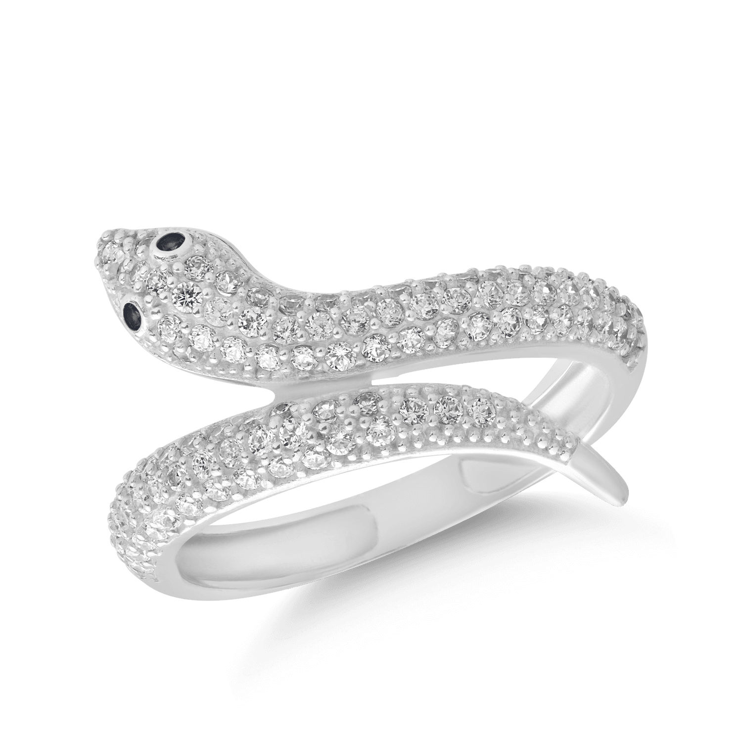 14K fehérarany kígyógyűrű