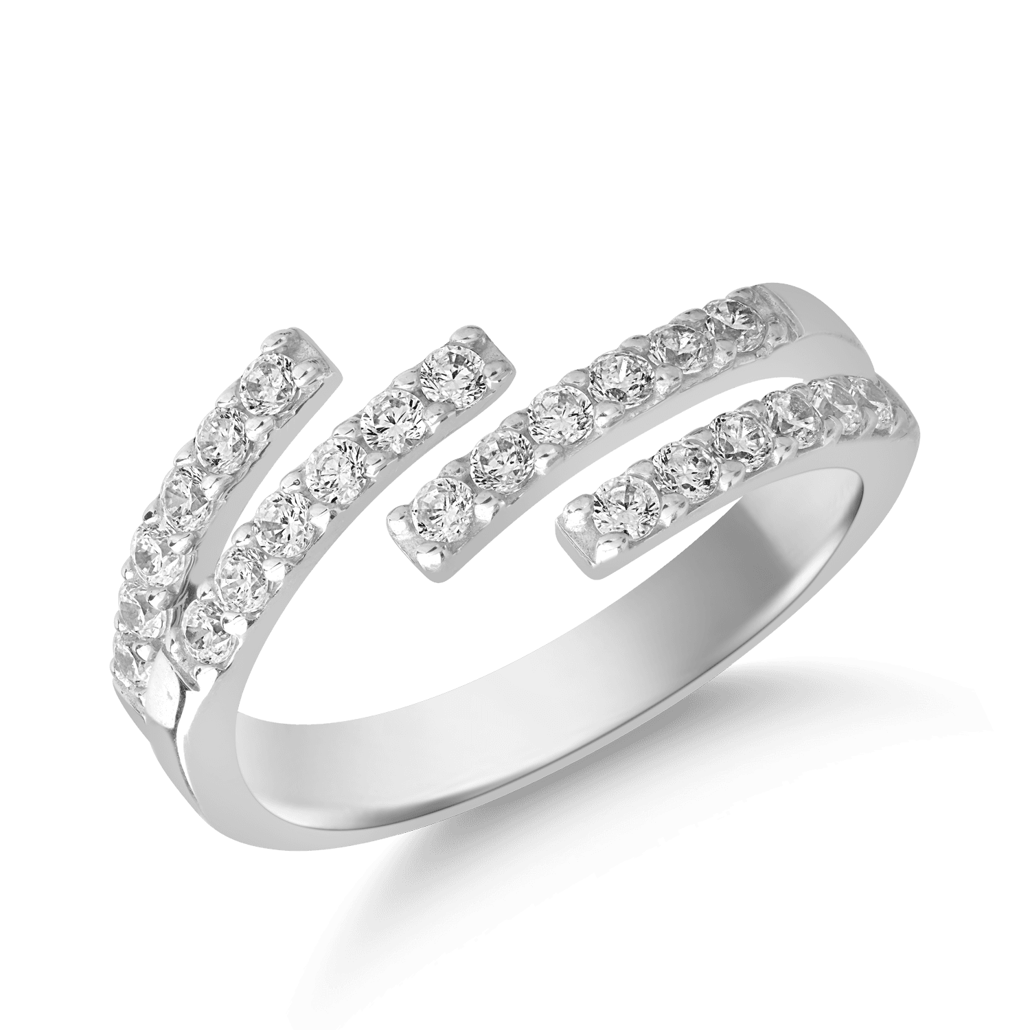 14K fehérarany gyűrű