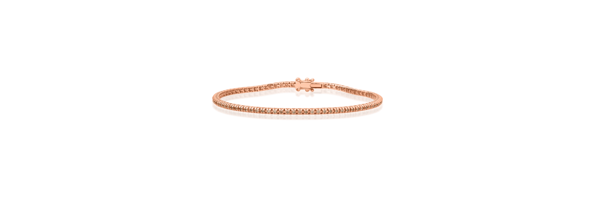 Karkötő 18K-os rózsaszín aranyból 0.7ct barna gyémántokkal